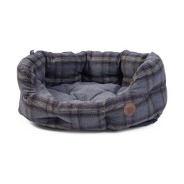 Grey Petface Tweed Oval Dog Bed Medium 
