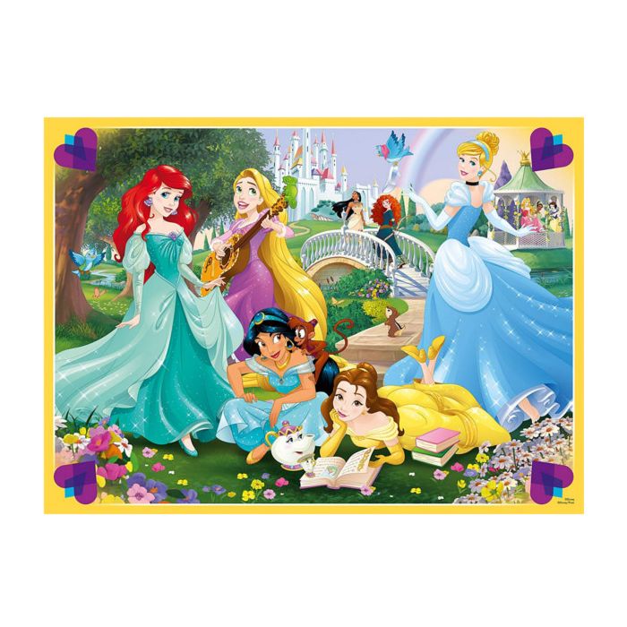 48 pc Jigsaw Puzzle Lot Ariel Moana Snow White Belle 4 Disney Princess  Set Of 