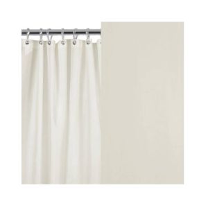 Plain Textile Shower Curtain Cream