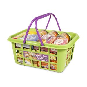Shopping Basket with Toy Food