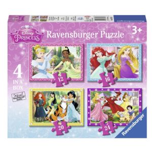 Disney Princess Puzzles 4 In A Box