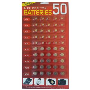 Alkaline Button Batteries 50pk