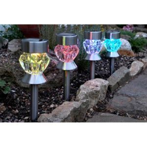 Crystal Colour Changing Solar Stake Light