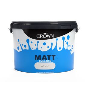 Crown Matt Emulsion Soft Grey 10L