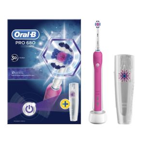 Oral B Pro680 Pink Recharge Toothbrush