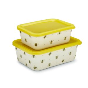Cooksmart Bumble Bees Bamboo - Set of 2 Storage Boxes