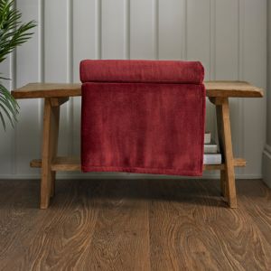 Snuggle Touch Microfibre Throw Merlot Red 140x180cm