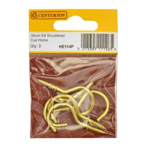 38mm EB Shouldered Cup Hooks - Pack of 5