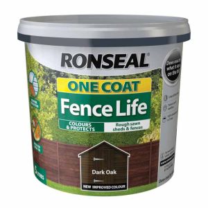 Ronseal One Coat Fence Life 5L - Dark Oak