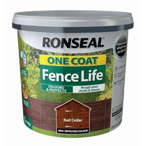 Ronseal One Coat Dence Life 5L - Red Cedar