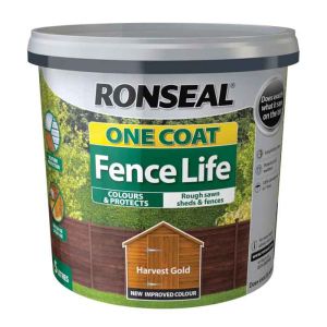 Ronseal One Coat Fence Life 5L - Harvest Gold