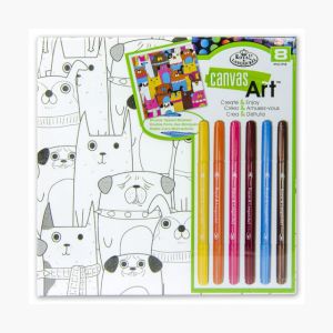 Canvas Art Markers Dogs