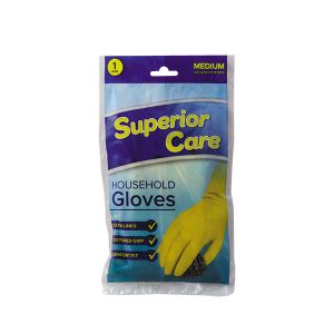Superior Care Rubber Glove Medium Yellow
