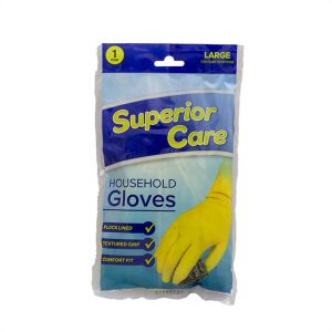 Superior Care Rubber Glove Large Yellow