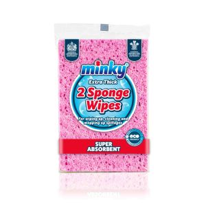 Minky 2Pk Super Thick Sponge Wipes