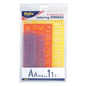Helix 4 Piece Lettering Stencil Set
