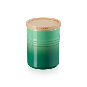 Le Creuset Med Jar With Wooden Lid Bamboo Green