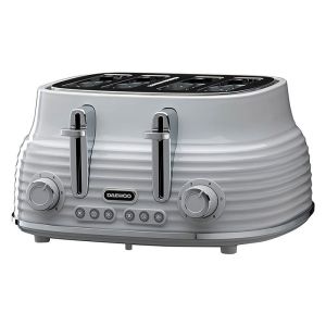 Daewoo SDA2484GE Sienna Grey 4 Slice Toaster