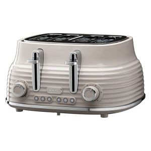 Daewoo SDA2485GE Sienna Taupe 4 Slice Toaster