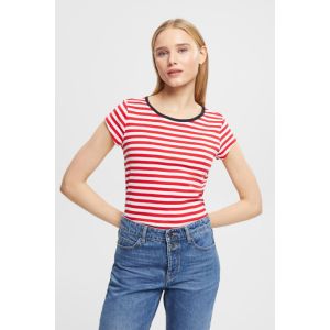 Esprit Striped T-Shirt With Capped Sleeves