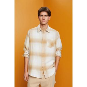Esprit Cotton And Hemp Blended Checquered Tartan Shirt