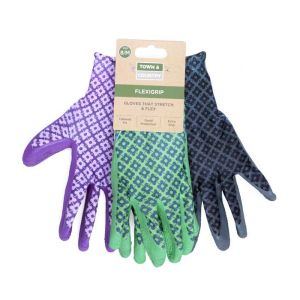 Town and Country  Ladies Flexigrip Geo 3pack gloves