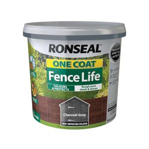 Ronseal One Coat Fence Life 5L - Charcoal Grey