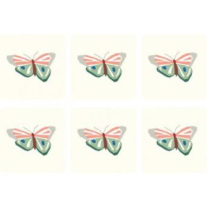 Pimpernel 6 Pack Coaster Papillon Butterfly