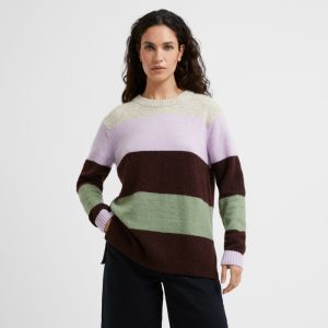 Great Plains Winter Stripe Recycled Knit Crew Neck Jumper