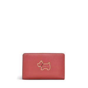 Radley Heritage Dog Outline Medium Bifold Wallet - Copper Pink