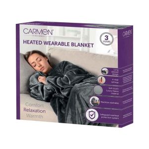 Carmen Heataed Wearable Blanket 183 x 155cm - Grey