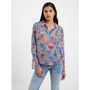 French Connection Adalina Recycled Hallie Crinkle Popover Shirt