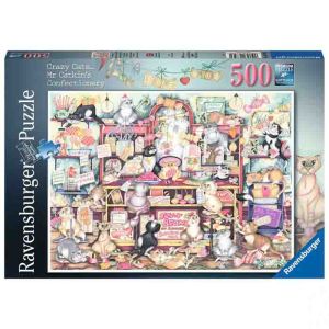 Jigsaw Puzzle Crazy Cats Mr Catkin's Confectionery - 500 Pieces Puzzle
