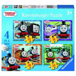 Children's Puzzle Thomas & Friends, 4 in a Box - 12 + 16 + 20 + 24 Pieces Puzzle