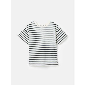Joules Laundered Stripe Cream & Navy Short Sleeve Stripe T-Shirt