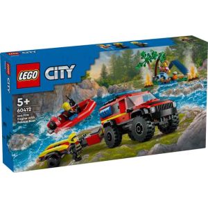 Lego City 4x4 Fire Engine with Rescue Boat