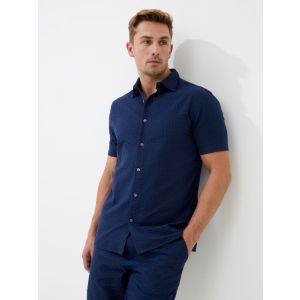 French Connection Seersucker Check Short Sleeve Shirt
