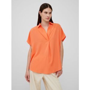 French Connection Crepe Light Cap Sleeve Popover Shirt