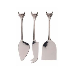 Highland Cow 3 Cheese Knives Set