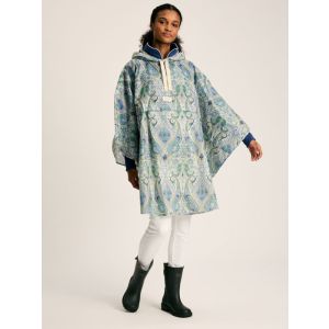 Joules Elstow Blue Paisley Printed Poncho