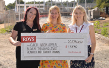 Roys donating money to EACH -  East Anglias Children's Hospices